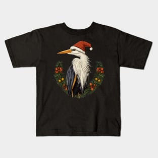 Heron Christmas Kids T-Shirt